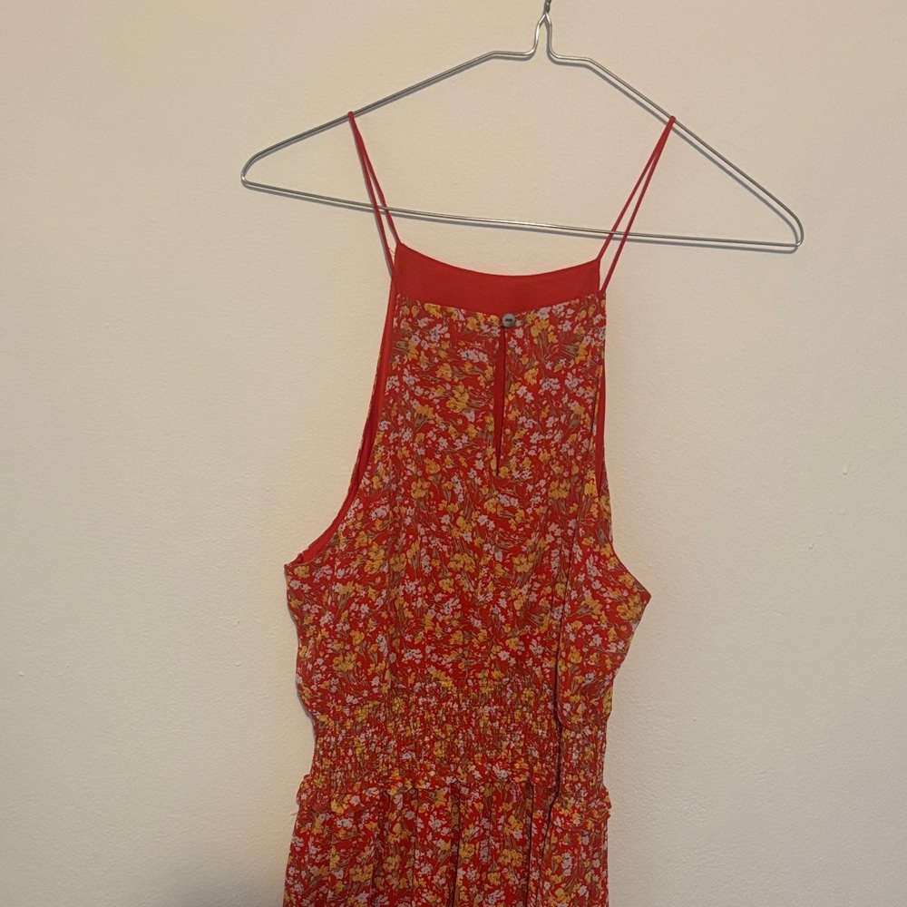 She + Sky Red Floral Dress